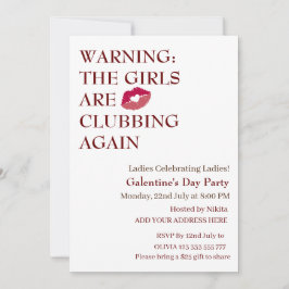 DIE MÄDCHEN KLUBEN WIEDER AM Galentinstag Einladung