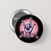 Die Mädchen kümmern sich Feminismus Button (Vorne & Hinten)