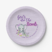 Die Mädchen sind die Lila Papierplatte der Bombe Pappteller (Vorderseite)