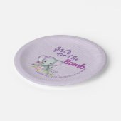 Die Mädchen sind die Lila Papierplatte der Bombe Pappteller (Schrägansicht)