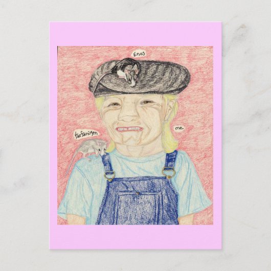"Die Mädchen" und Lisa Postkarte (Vorderseite)