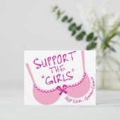 Die Mädchen unterstützen Postkarte (Stehend Vorderseite)