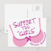 Die Mädchen unterstützen Postkarte (Vorne/Hinten)
