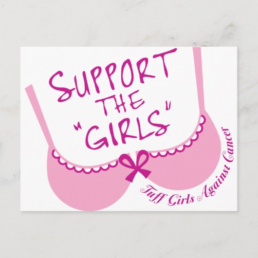 Die Mädchen unterstützen Postkarte (Vorderseite)