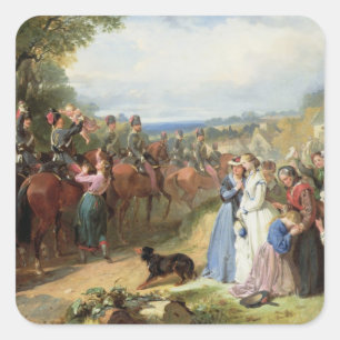 Die Mädchen verließen wir hinter uns - die Abfahrt Quadratischer Aufkleber