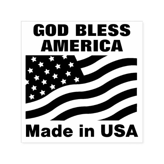 Die "Made in USA" - Patriotische Briefmarke Permastempel (Design)