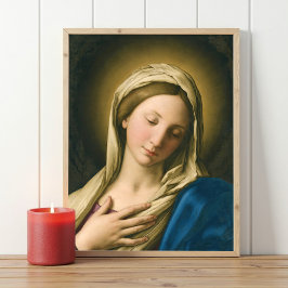 Die Madonna am Prayerby Sassoferrato, religiös Poster