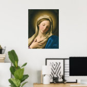 Die Madonna am Prayerby Sassoferrato, religiös Poster (Heimbüro)