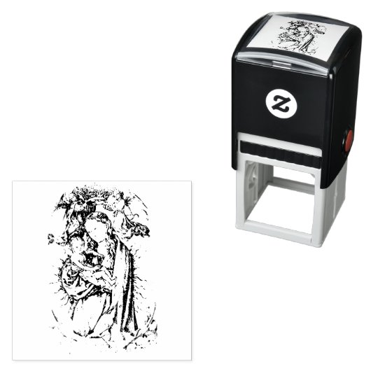 Die Madonna auf dem Halbmond Permastempel (Beispiel)