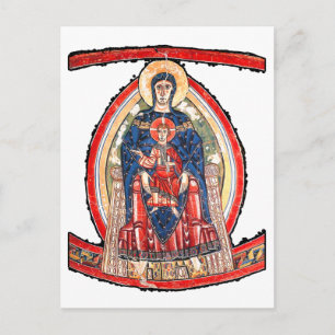 Die Madonna begeisterte - 12. Jahrhundert Postkarte