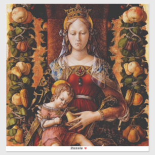 Die Madonna della Candeletta Carlo Crivelli Kunst Aufkleber