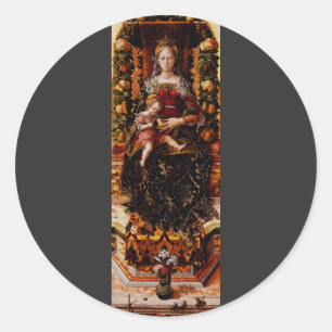 Die Madonna della Candeletta von Carlo Crivelli Runder Aufkleber