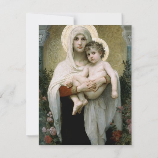 Die Madonna der Rose von Bouguereau (1903) Einladung (Vorderseite)