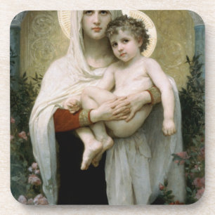 Die Madonna der Rose von Bouguereau (1903) Getränkeuntersetzer
