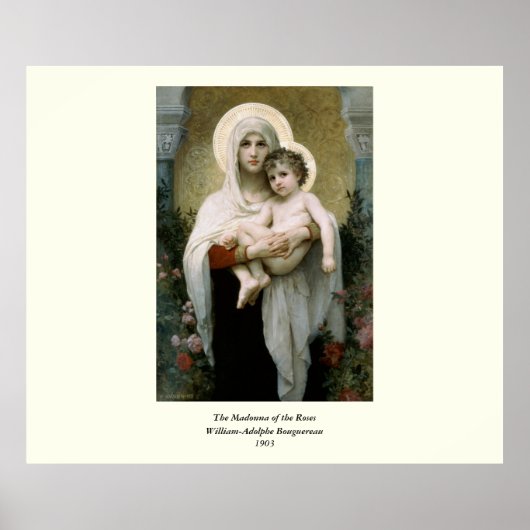 Die Madonna der Rose von Bouguereau (1903) Poster (Vorne)