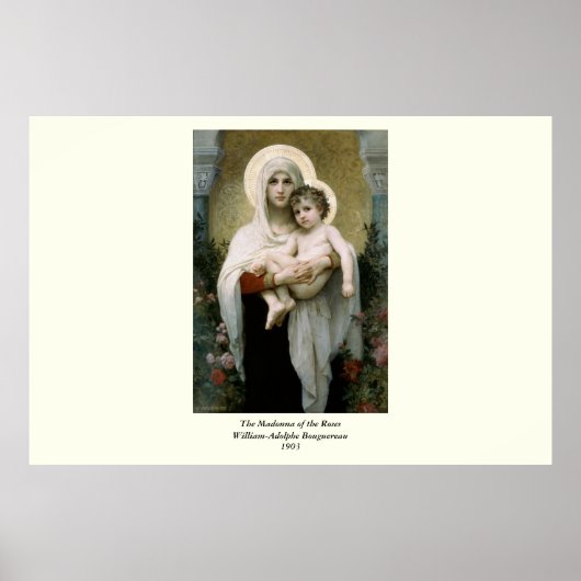 Die Madonna der Rose von Bouguereau (1903) Poster (Vorne)