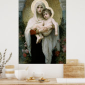 Die Madonna der Rose von Bouguereau (1903) Poster (Küche)