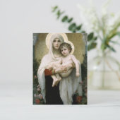 Die Madonna der Rose von Bouguereau (1903) Postkarte (Stehend Vorderseite)
