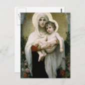 Die Madonna der Rose von Bouguereau (1903) Postkarte (Vorne/Hinten)