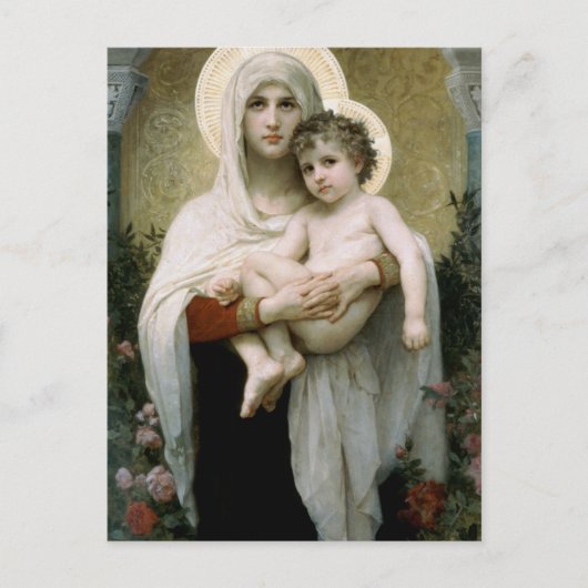 Die Madonna der Rose von Bouguereau (1903) Postkarte (Vorderseite)