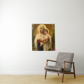 Die Madonna der Rose von William Bouguereau Wandteppich (Beispiel)