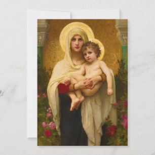 Die Madonna der Rosen von William Bouguereau Einladung
