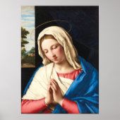 Die Madonna im Gebet, eine Landschaft jenseits Poster (Vorne)