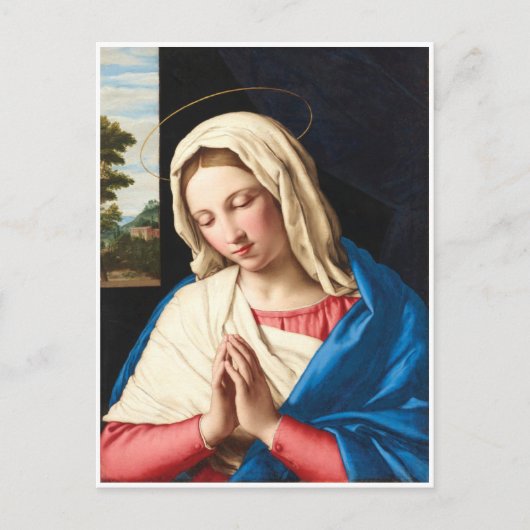 Die Madonna im Gebet, eine Landschaft jenseits Postkarte (Vorderseite)