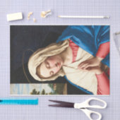 Die Madonna im Gebet, eine Landschaft jenseits Seidenpapier (Handwerk)