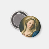 Die Madonna im Gebet Magnet (Vorderseite/Rückseite)