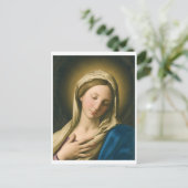 Die Madonna im Gebet Postkarte (Stehend Vorderseite)
