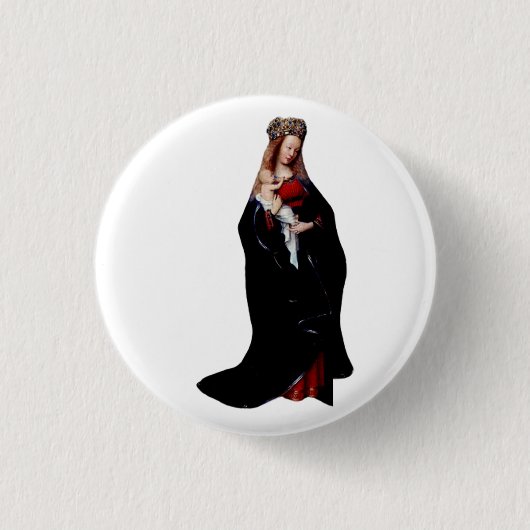 Die Madonna in der Kirche von Jan van Eyck Button (Vorderseite)