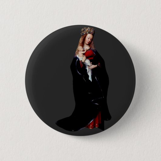 Die Madonna in der Kirche von Jan van Eyck Button (Vorderseite)