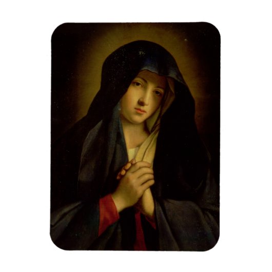Die Madonna in Sorrow (Öl auf Leinwand) Magnet (Vertikal)