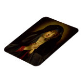 Die Madonna in Sorrow (Öl auf Leinwand) Magnet (Linke Seite)