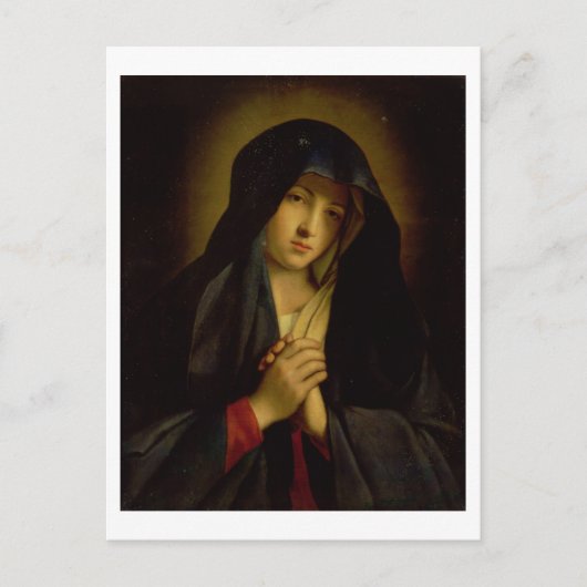 Die Madonna in Sorrow (Öl auf Leinwand) Postkarte (Vorderseite)