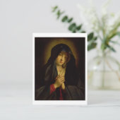 Die Madonna in Sorrow (Öl auf Leinwand) Postkarte (Stehend Vorderseite)