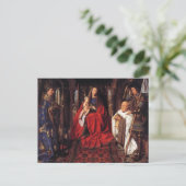 Die Madonna mit Canon van der Paele, Jan van Eyck Postkarte (Stehend Vorderseite)