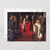 Die Madonna mit Canon van der Paele, Jan van Eyck Postkarte (Vorne/Hinten)
