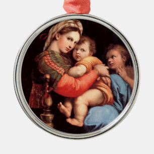 Die Madonna mit dem Vorsitz Ornament Aus Metall