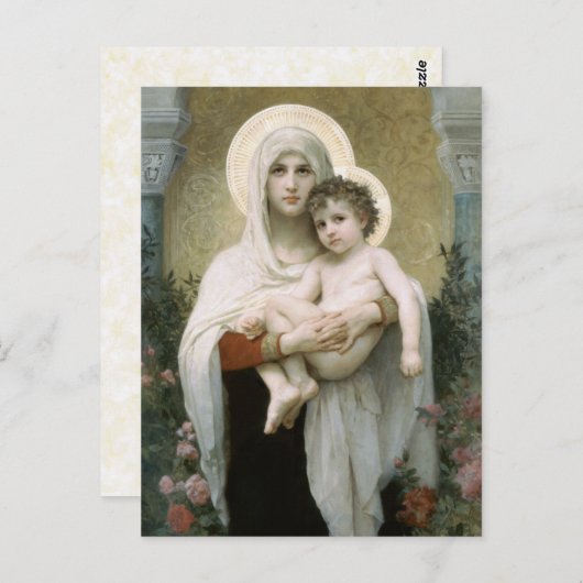 Die Madonna mit den Rose Postkarte (Vorne/Hinten)