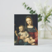 Die Madonna mit der Narbe, Bernardino Luini Postkarte (Stehend Vorderseite)