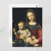 Die Madonna mit der Narbe, Bernardino Luini Postkarte (Vorne/Hinten)