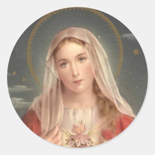 Die Madonna Runder Aufkleber (Vorderseite)