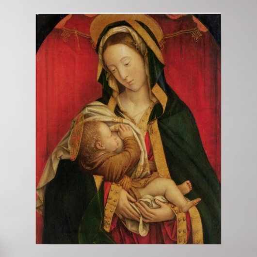 Die Madonna suckling ihr Kind, 1520-30 (Öl auf Pa Poster (Vorne)