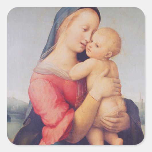 Die Madonna Tempi, 1508 Quadratischer Aufkleber (Vorderseite)