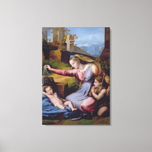 Die Madonna vom blauen Diadem oder die Madonna von Leinwanddruck (Vorderseite)