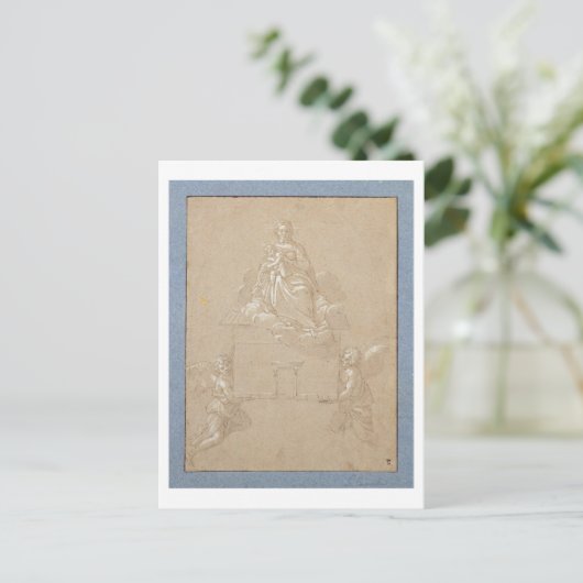 Die Madonna von Loreto (Stift und Tinte) Postkarte (Stehend Vorderseite)