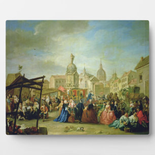 Die Madrider Messe auf der Plaza de la Cebeda (Öl  Fotoplatte
