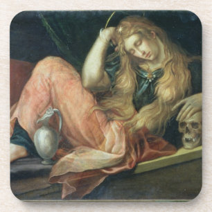 Die Magdalene (Öl auf Leinwand) Getränkeuntersetzer